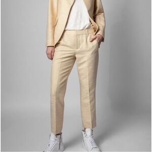 Zadig & Voltaire Linen Sparkle Pants Size 40